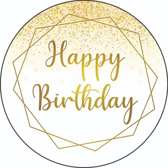 Capa Mini Painel 50x50 Personalizada Festa na Mesa e Decoração FELIZ ANIVERSARIO MODELO 102