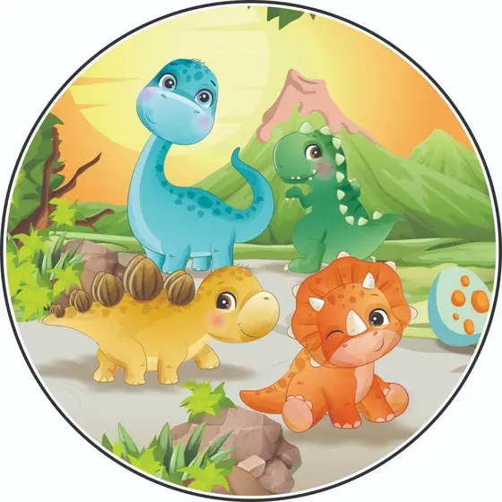 Capa Mini Painel 50x50 Personalizada Festa na Mesa e Decoração  - DINOSSAURO MODELO 3