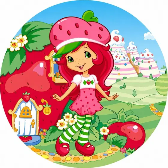 Capa Mini Painel Para estrutura de 50x50 Personalizado para festa na mesa - MORANGUINHO MODELO 102