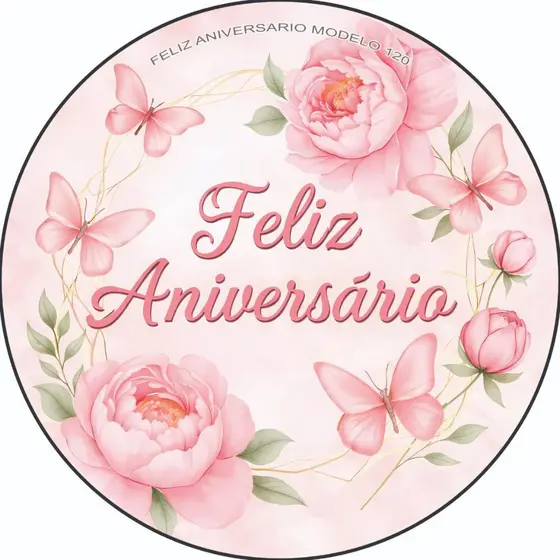 Capa de mini painel 50x50 FELIZ ANIVERSÁRIO 120