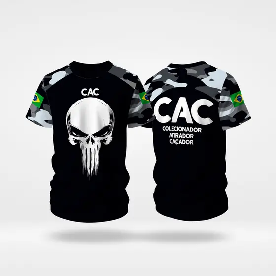 Camisa CAC Personalizada | Estampa Exclusiva | Qualidade Premium modelo 2