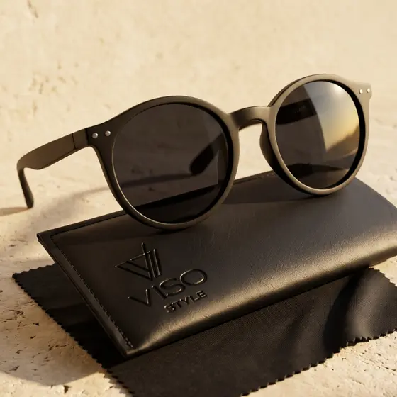 Óculos de Sol Redondo Premium Classico Vintage Básico Em Alta Moda basico uv400 Masculino Feminino