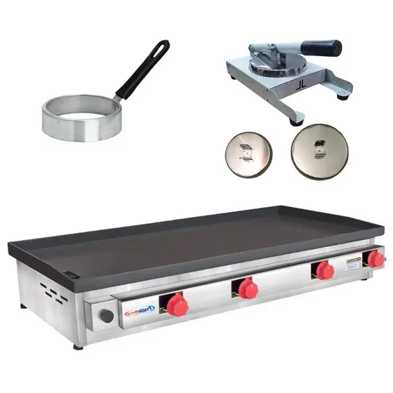 Chapa de Lanche Porção Profissional 100x50 + Modeladores