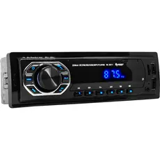 Rádio MP3 Som Automotivo Bluetooth Universal 1 Din LED Azul USB Auxiliar Leitor Cartão SD