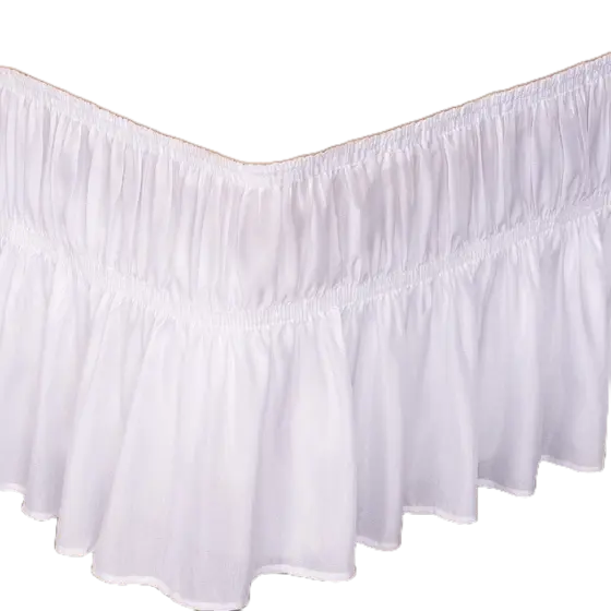 Saia Box Casal Para Cama Queen BRANCA Com 2 Elasticos Microfibra 170 fios