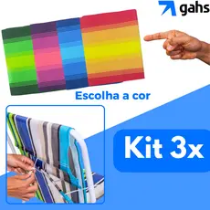 Kit 3 Tecido Reposição para Cadeira de Praia Refil Tecido Escolha a Cor