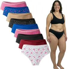 kit  10 Calcinhas Cintura Alta Algodão  Plus size M G GG