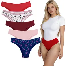 Kit  com 5 Calcinhas de  Algodão Conforto P M G GG