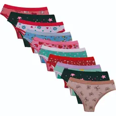 Kit com 10 Calcinhas infantil Estampadas  Cós Elástico Confortável