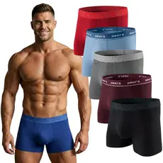 Kit com 5 Cuecas Boxer Masculina ALGODÃO Conforto