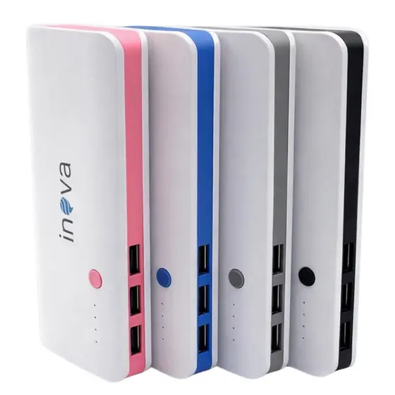 Carregador Powerbank 10000 MAH 3 PORTAS USB INOVA