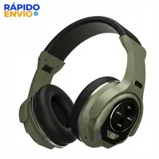 Basike x Inova Fone Bluetooth Sem Fio com Microfone | Graves Potentes | Rádio FM | Cartão de Memória Bateria Longa
