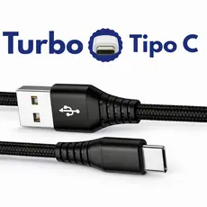 Cabo Tipo C 2M Turbo Carregamento Rápido Reforçado Super Resistente Android