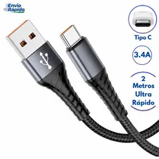 Cabo Carregador Tipo C 2 Metros Reforçado Android usb-c