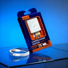 Carregador Turbo Inova 3.1A Inteligente 2 USB + Cabo Tipo-C | Carregamento Rápido