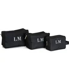 Kit Viagem 3 Necessaire Personalizados Organizadores Malas P M G Make