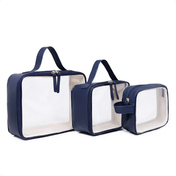 Bolsa / Kit 3 Necessaire/ Transparente P M G/Organizadores/ Envio Imediato/Mais