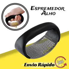Espremedor de Alho Amassador Triturador Picador em Inox Manual com Pegada Confortável Lavável