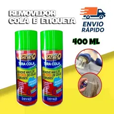 Removedor de Cola Adesivo Etiqueta 400ml Spray Tira Grude Silicone Espuma Pu Manchas Vedatudo