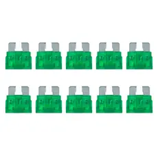 Fusivel Lamina Engate Medio 30A Verde 30Amperes Automotivo Kit com 10 Unidades