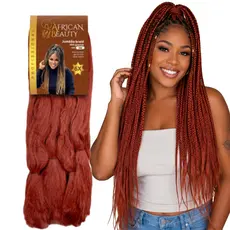 Super Jumbo Vermelho 350 400g Tranças + 10 anéis