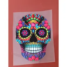 Estampa DTF digital tamanho A4 alta resolucao caveira mexicana termocolante para camisetas jaquetas blusas facil aplicac
