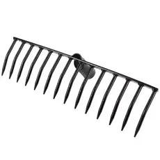 Ancinho Rastelo De Ferro Sem Cabo 14 Dentes 42cm Pesado E Resistente