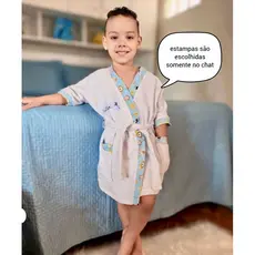 Roupão Infantil Personalizado com o nome da criança 0 a 12 anos feminino e masculino