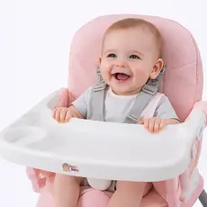 Cadeira De Alimentação Bebê Portátil Rosa - Cadeirão - I Love Baby