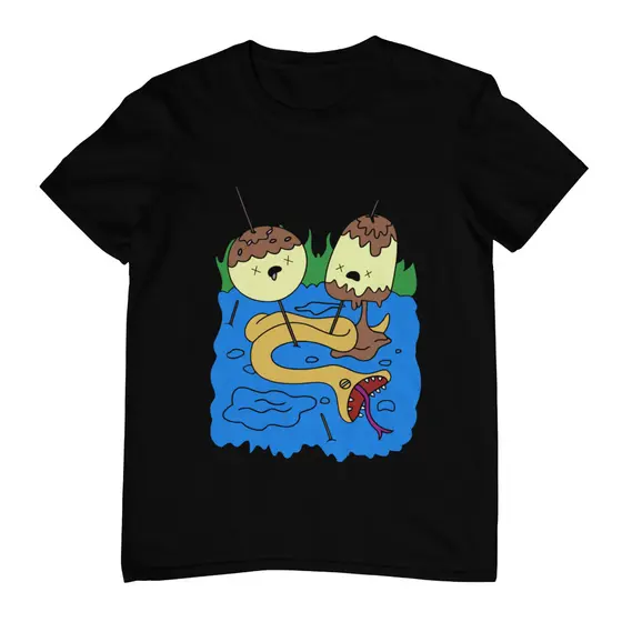 Camiseta Estampada Unissex Hora da Aventura Marceline e Princesa Jujuba