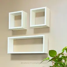 Nichos Decorativos MDF Premium Kit 3 | Design Moderno p/ Sala e Quarto | Alta Resistência
