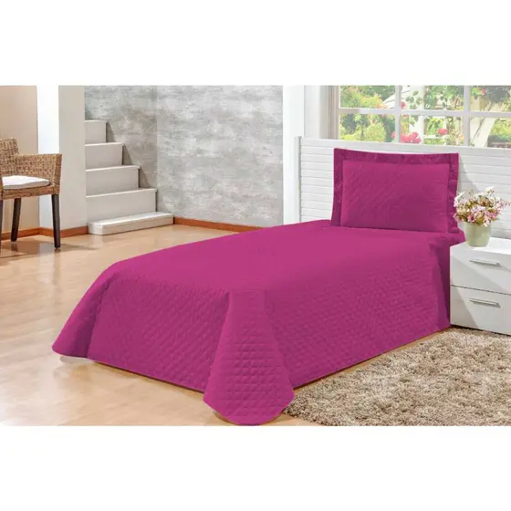 Coxa Colcha cobre leito solteirão manu pink 2 pcs 200x2.45  /várias cores