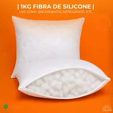 1KG DE FIBRA SILICONADA  |  ANTIALÉRGICA  | MACIA  | PARA ENCHIMENTO  | 100% SILICONE EGÍPCIA