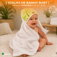 TOALHA DE BANHO PARA BEBÊ COM CAPUZ TECIDO FELPUDO | 100% ALGODÃO | ESTAMPAS | UNISSEX