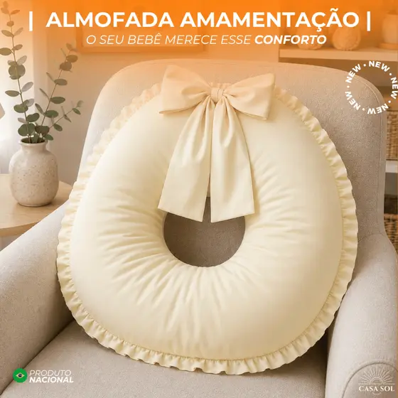 Almofada de Amamentação Babado 100% Algodão