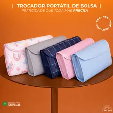 TROCADOR DE BOLSA | TROCADOR PORTÁTIL | ACOLCHOADO |DOBRÁVEL |COM BOLSO | ESTAMPAS E LISOS