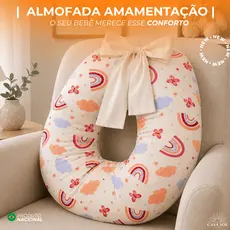 Almofada de Amamentação Extragrande 100% Algodão Estampada