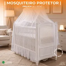 Mosquiteiro de Berço Teto Bebê Conforto e Berço Desmontável