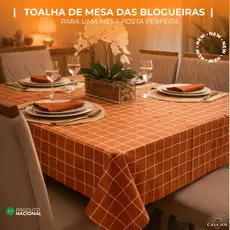 TOALHA DE MESA DAS BLOGUEIRAS  | ALGODÃO | ESTAMPAS | MESA POSTA | 4 A 10 LUGARES