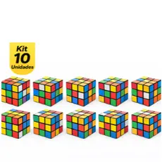 Kit 10 Brinquedos Cubo Mágico Lembrancinha Festa Saquinho Surpresa Prenda