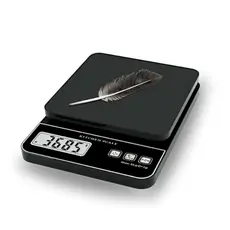 Balança De Cozinha Digital Alimentos Com Base Antiderrapante Visor de Alta Definição  Até 5kg Cor Preto
