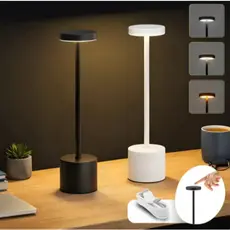 Luminária de Mesa Candeiro Dumbbell Touch de Quarto Luxuosa 3 Tons de Led