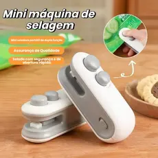Mini Máquina Seladora Recarregável Para Embalagens Plásticas - Selagem Rápida/ Alta Qualidade/ Promoção