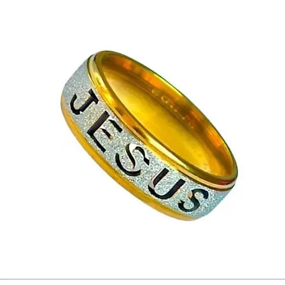 Anel Jesus Cristo em aço inox