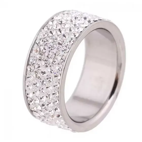 Anel Casamento Noivado Pedras Zircônias 8mm