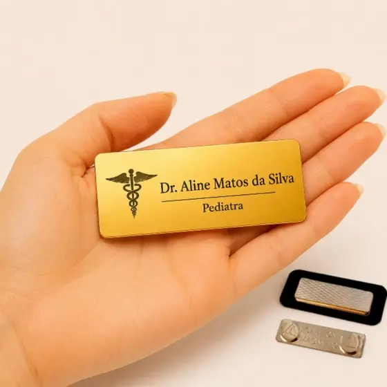 Broche Crachá Prossional em Aço Inoxidável Personalizado