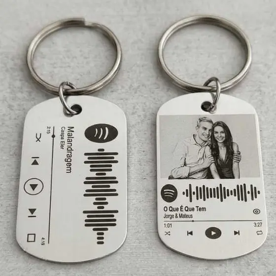 Chaveiro Inox Personalizado Spotify
