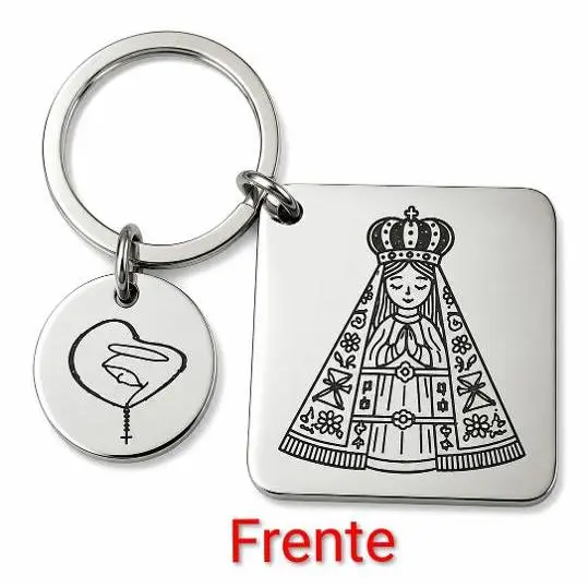 Chaveiro Prêmio Nossa Senhora Aparecida + Frase Personalizada a Laser