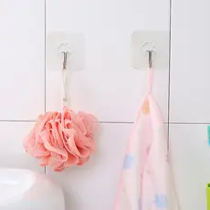1/10 pçs Ganchos Adesivos Parede Transparente Auto Colante Multi Funcional Casa Cozinha Quarto Banheiro Organizado
