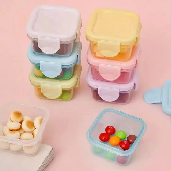 Kit 4 Potes Herméticos Mini 150ml com Travas 4 Cores Congelar Papinha Frutas Envio Imediato